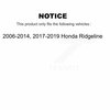 Kugel Front Wheel Bearing For Honda Ridgeline 70-510088